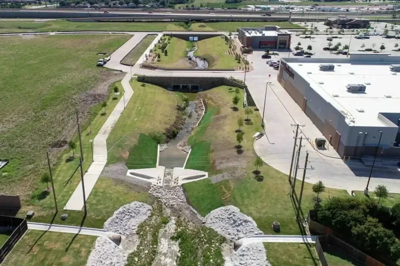 Drainage and Erosion Aerial view of Epic West project