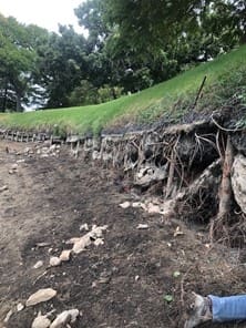 Picture of an in-progress stabilization project for Cardinal Strategies